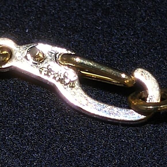 Vintage 1990s Faux Opal Rhinestone Charm Necklace Earrings Set 14K Gold Plated - Picture 8 of 8